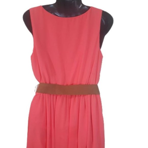 Iz Byer sheer/lined belted summer dress - Picture 4 of 6